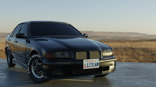 Imperfect Black BMW E36 preview image